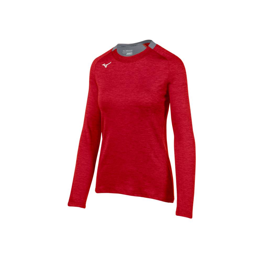 Camisas Mizuno Alpha Long Sleeve Para Mujer Rojos 5790261-WP